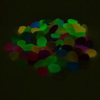 Luminous Stone Pebble - 100Pcs - Resin - 2x1.7x0.8cm - Fluorescent