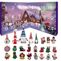 Christmas Countdown Advent Calendar 2024  Christmas Gnome Doll Gifts For Kids Girls 24 Days Countdown Adventskalender 2025 21x21cm gray
