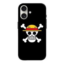 Dėklas - One Piece - Iphone 16 Plus - Piratų Vėliava - Šiaudinė Skrybėlė - Lankstus