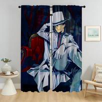Kaitou Kiddo Curtains for Living Room Curtain Blackout Curtains 2 Pieces Partition Tulle for Bedroom Shades Kitchen Elegant Home W50xH70cmx2pcs
