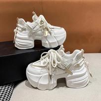 Fashion Women's Sports Shoes Casual Women's Shoes Summer Thick Sole Running 2024 Hot Selling Color Matching Fashion Thick Sole Lace Up 39 violetinė