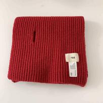 Thickened Warm Couple Neck Tide Simple English Patch Perforated Knit Scarf Women'S Winter raudona