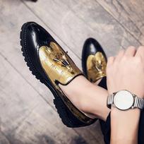 Fashion 2024 Three Color Fashion Shoe Office Shoes for Men Casual Business  Breathable Leather Driving Shoes Comfortable Slip-on Shoes 38 auksas