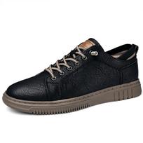 Madingi Odiniai Madingi Batai Vyrams Retro Vulkanizuoti Batai Vyrams Patogūs Britiško Stiliaus Sportbačiai Kvėpuojantys Vyriški Formalūs Batai Laisvalaikio Pasivaikščiojimui 37 black