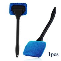 Cleaning Tool Easy To Use Cleaning Cloth Reusable Windshield Demister Long Handle Windshield Wiper Microfiber Wiper Wipe Tool 1pc  Accessories mėlyna