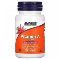 Now Foods Vitaminas A 10000 TV, 100 SGELS