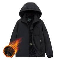 Men's Sherpa Hoodie Jacket Fleece Lined Zip Up Warm Hoodies Winter Hooded Coat for Men Windbreaker Coat Outerwear Warm Parka Jackets With Pockets} M juoda