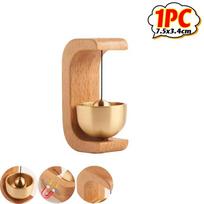 Magnetic Brass Doorbell Wireless Doorbells Solid Wooden Wind Chimes Entrance Door Bells Hanging Pendants Home Decoration Gifts