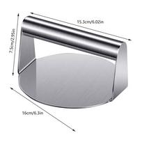 Stainless Steel Hamburger Meat Press Burger Press Mold Non-Stick Meat Press Plate for Grilling Hot Dog Sandwich Kitchen Utensils sidabras
