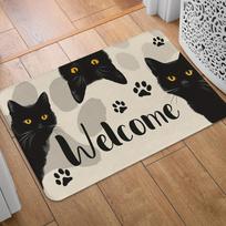 Animacinis letenos atspaudas Namų dekoras Kilimas Skalbiamas Sveikinimo kilimėlis Neslystantis grindų kilimėlis Svetainei Miegamajam Kavos staliukui Virtuvės kilimėlis 40x60cm white
