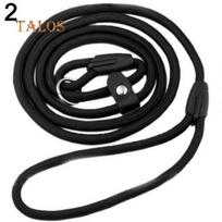 Durable Pet Dog Nylon Rope Training Leash Slip Lead Strap Adjustable Traction Collar black