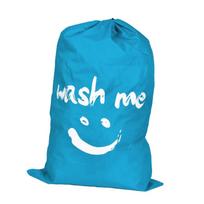 Smile Shape Nailono skalbinių krepšys Wash Me Kelioninis laikymo maišelis Mašinoje skalbiamas nešvarių drabužių Tvarkyklės skalbimo virvelė mėlyna
