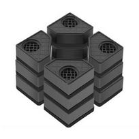 4 vnt. skalbimo mašinos aukščio didinimo padėklai, apsaugantys nuo vibracijos, tylūs, neslystantys, šaldytuvo, džiovintuvo atraminis stovas 11,5 cm CHINA black