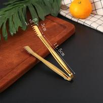 Dropshipping Stainless Steel Non-stick Kitchen BBQ Tongs Smart Grill Meat Food Clip Cooking Clamp Gold/Silver Accessories brown