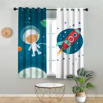 Halloween Mysterious Horror Curtains Neutral Witch Cat Blackout Curtain Rod Pocket Mount Digital Printed High Shading Curtains W55 X H120cm X 2&HOOK
