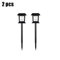 2/4/6PCS Solar Tungsten Filament Lamp Outdoor Waterproof Courtyard Landscape Garden Villa Lawn Decoration Small Room Floor Plug-in Light 2PCS black