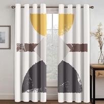 Abstract Art Anthestic Boho Morandi Window Curtains Blinds For Living Room Bedroom Bathroom Kicthen Office Door Home Decor2Pcs 100W130H(CM)40x51in&rod pocket