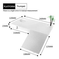 Sunbathing Climbing Dock Turtle Basking Platform Turtle Terrarium Accessories Tortoise Floating Island for Reptile Breeding Box white