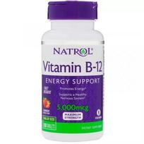 Natrol-Vitaminas B-12, braškių skonio, 5000 mcg, 100 tablečių