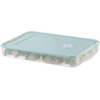 Dumpling Crisper šaldytuvas Koldūnų laikymo dėžutė Daugiasluoksnė koldūnų dėžutė su dangteliu Plastikinis permatomas Wonton Box maisto padėklas lid rožinė
