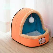 New Arrive Pets House for Small Dog Dog Cat Kennel 4 Color Soft Warm Pet Bed House For Puppy Cama Perro Hondenmand Panier Chien 29x26x29 cm black