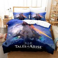 3D Print Game Tales of Arise Bedding Set Duvet Cover Bed Set Quilt Cover Pillowcase Comforter king Queen Size Boys Adult 70x133cm 2pcs black