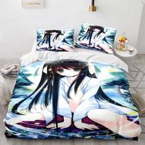 3D Printed Kawaii Girl Bedding Set Anime Sexy Girl Duvet Cover Double Twin Full Queen King Adult Kids NEW Bedclothes Quilt Cover 70x133cm 2pcs brown
