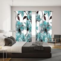 Luxury Diomand Gold Flower Floral Elegant Curtains Blinds For Kids Bedroom Living Room Bathroom Kicthen Door Hall Home Decor W50 X H130(CM)X2&Hook