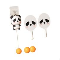 Kabantis stalo teniso treniruoklis Panda durų rėmas, interaktyvus žaislas 3 Balls white