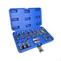 14 dalių deguonies jutiklių lizdų rinkinys išmontavimo įrankiai alyvos slėgio raktas 8-22 mm veržlių lizdai blue