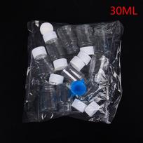 10 vnt. plastikiniai naminių gyvūnėlių skaidrūs tušti buteliukai kietų miltelių vaistų tablečių buteliuko talpyklė Reagento pakavimo butelis pakartotinai užpildomi buteliai 30ML