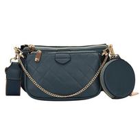 Mood Woman Messenger Bag Set Bag Luxury Chain Shoulder Crossbody Bag Diamond Plaid Purse and Handbag mėlyna