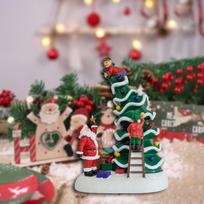 Christmas Tree Table Decoration Ornament Shelf Centerpiece Gifts LED Lighted Mini Xmas