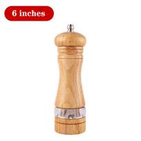 15 cm rankinis pipirų malūnėlis, guminė mediena, akrilas, keraminis šerdis, šviežiai malti pipirai, prieskoniai, malimo buteliukas beige