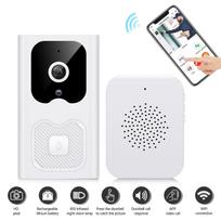 Vaizdo durų skambučio kamera Išmanioji belaidė WiFi durų skambučio kamera su varpeliu, dvipusiu pokalbiu, HD išmaniojo saugumo kamera, skirta iOS ir Android telefonams One Size