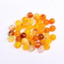 Beads DIY Wrist Strap Jewelry Making Stripe Agates 4/6/8/10/12mm Accessory 40/30/20/5Pcs Stone For Jewelry Fashion Mobile Phone Chain  Accessories 4mm/40Pcs oranžinė