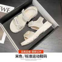 Platform sandals women's summer new versatile ins tide Internet celebrity Velcro muffin casual sports beach shoes 35