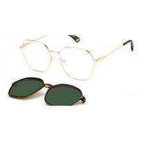 Polaroid Pld 6183 Cs Polarized With Clip On 06j Uc Unisex Eyeglasses /56-17-145 white