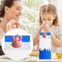3D spausdinimo melžiklio įrankis pieno butelio kamštelis, kūrybingas butelio kamštelis, juokingas ir humoristinis butelio kamštelis, pieno nukreipiklis One Size rožinė