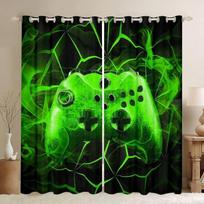 3D Print Cheap Etro Video Game Retro Controlle E-Sports 2 Pieces Shading Window Curtains for Living Room Bedroom Home Decor Hook 100W130H(CM)40x51in&Grommet Top