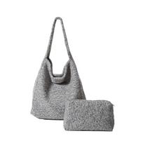 Winter Style  Shoulder Bags  Lazy Style Commuter Tote Bag Versatile Concise Sweet Crossbody Bags pilka spalva