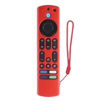 Silikoninis apsauginis dėklas Fire TV 4K Stick Max nuotolinio valdymo pulteliui, atsparus smūgiams, su neslystančia rankena, silikoninis dėklas raudona