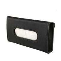 New Soft Leather Car Tissue Box Car Sun Visor Type Block Hanging Container Towel Napkin Holder Paper Rack Organizer Storage Bag juoda