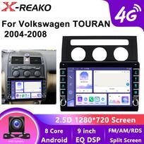 Autoradio 9 colių Automobilio radijas Carplay belaidis VW Volkswagen Touran 2004-2008 m. Multimedija Automobilinis radijas 4G 8 branduolių Vaizdo įrašas Stereo DSP 8 core 4GB+64GB blue
