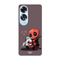 Case for Oppo A60 Baby Deadpool with Unicorn Maniacase juoda