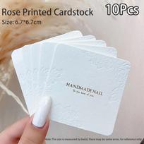 10 Sheets Press-On Nail Packaging Display Handmade False Nail Design Swatch Show Card Manicure Sample Display Salon beige