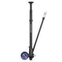 High Pressure Bike Pump 400PSI Tire Inflator Air Pump with Pressure Gauge for Fork and Rear Suspension gray
