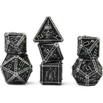 Paslaptingo kaukolės metalinis DND kauliukų rinkinys skirtas Dungeons and Dragons, unikalūs magiški RPG vaidmenų žaidimo priedai dovanoms 2.5*2.5cm violetinė/skaidri