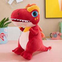 Kawaii animacinių filmukų dinozaurų pliušiniai žaislai pagalvė pomėgiai didžiuliai Tyrannosaurus Rex pliušiniai žaislai iškamšyti žaislai vaikams berniukų žaislai dovanos 40cm raudona