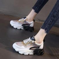 Women Footwear Transparent Green Ladies Shoes with Crystals Diamond Mesh Breathable Clear Rhinestone Summer 2024 Shoe Urban Sale 35